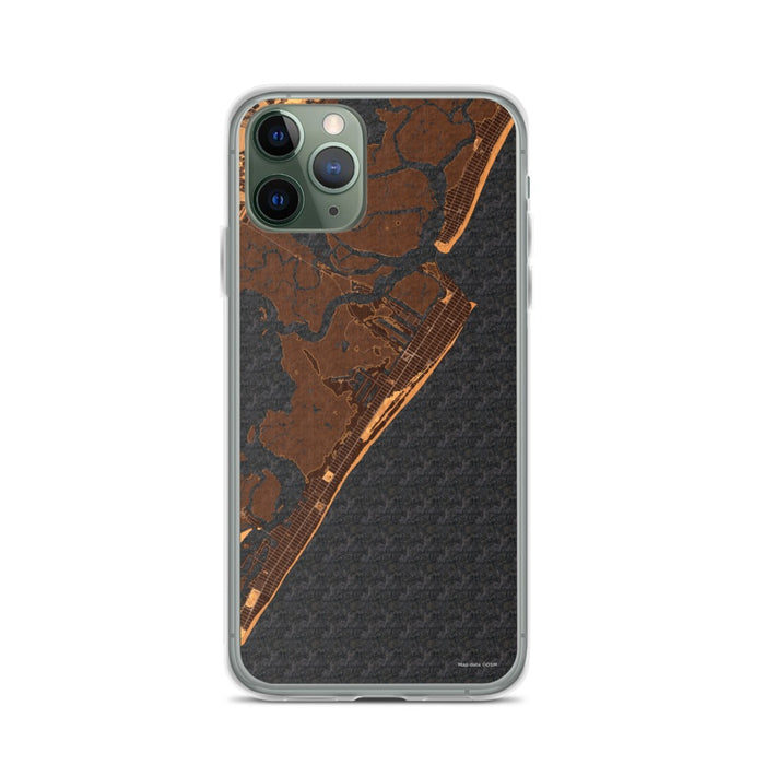 Custom iPhone 11 Pro Avalon New Jersey Map Phone Case in Ember