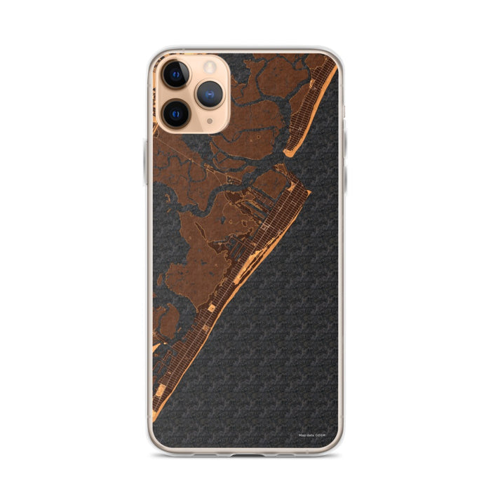 Custom iPhone 11 Pro Max Avalon New Jersey Map Phone Case in Ember