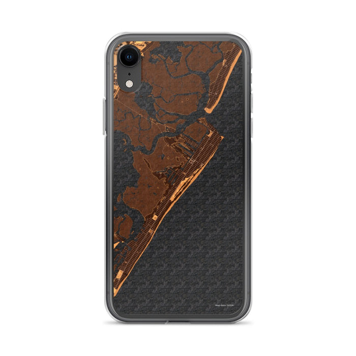 Custom iPhone XR Avalon New Jersey Map Phone Case in Ember