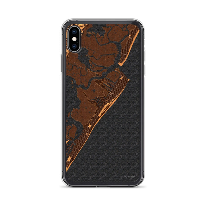 Custom iPhone XS Max Avalon New Jersey Map Phone Case in Ember
