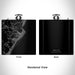 Rendered View of Avalon New Jersey Map Engraving on 6oz Stainless Steel Flask in Black