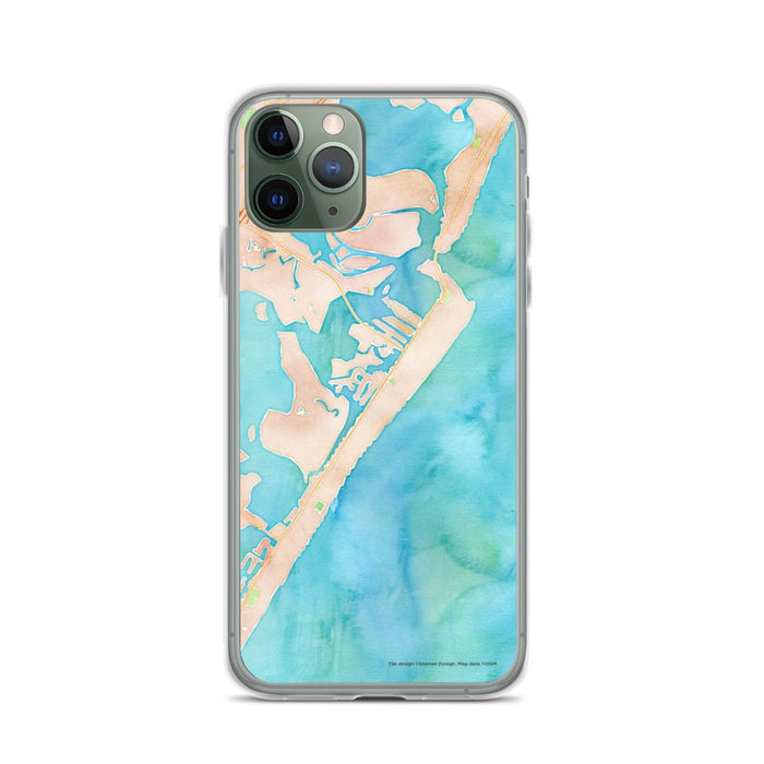 Custom iPhone 11 Pro Avalon New Jersey Map Phone Case in Watercolor