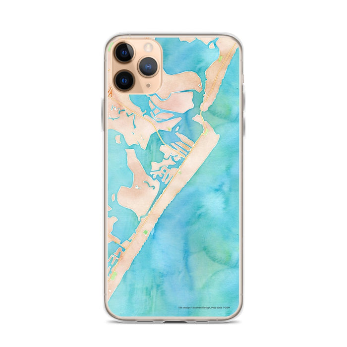 Custom iPhone 11 Pro Max Avalon New Jersey Map Phone Case in Watercolor