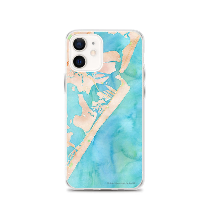 Custom iPhone 12 Avalon New Jersey Map Phone Case in Watercolor