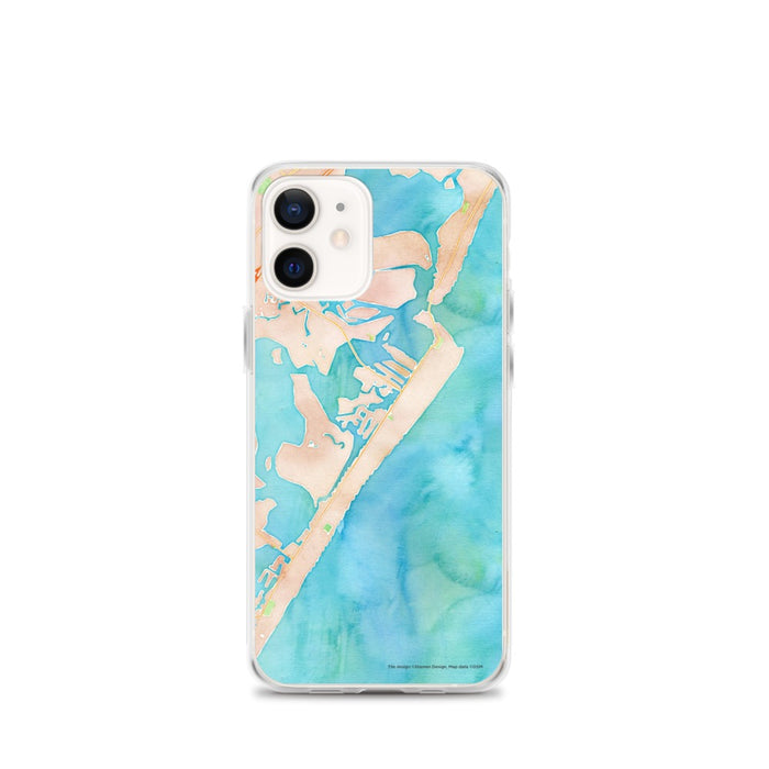 Custom iPhone 12 mini Avalon New Jersey Map Phone Case in Watercolor