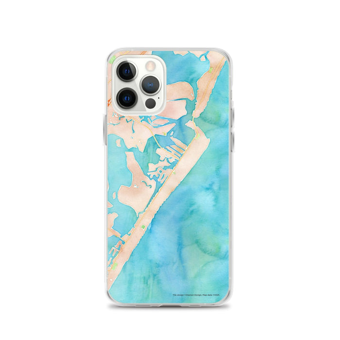 Custom iPhone 12 Pro Avalon New Jersey Map Phone Case in Watercolor