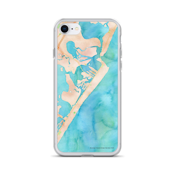 Custom iPhone SE Avalon New Jersey Map Phone Case in Watercolor