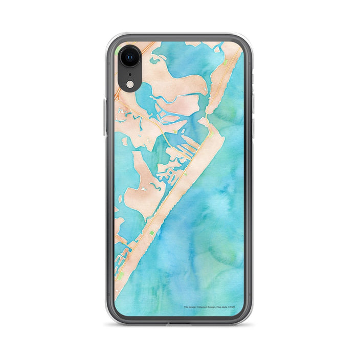 Custom iPhone XR Avalon New Jersey Map Phone Case in Watercolor