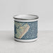 Front View Custom Avalon New Jersey Map Enamel Mug in Woodblock