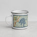 Left View Custom Avalon New Jersey Map Enamel Mug in Woodblock
