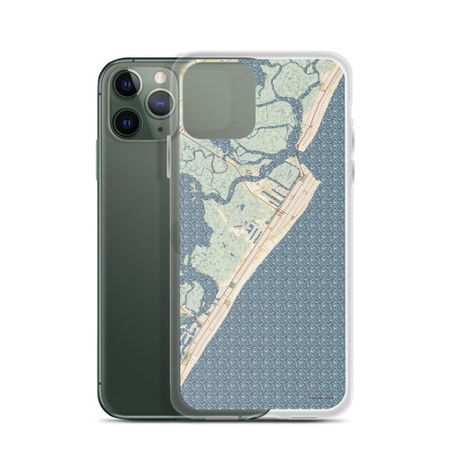 Custom Avalon New Jersey Map Phone Case in Woodblock