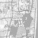 Aventura Florida Map Print in Classic Style Zoomed In Close Up Showing Details