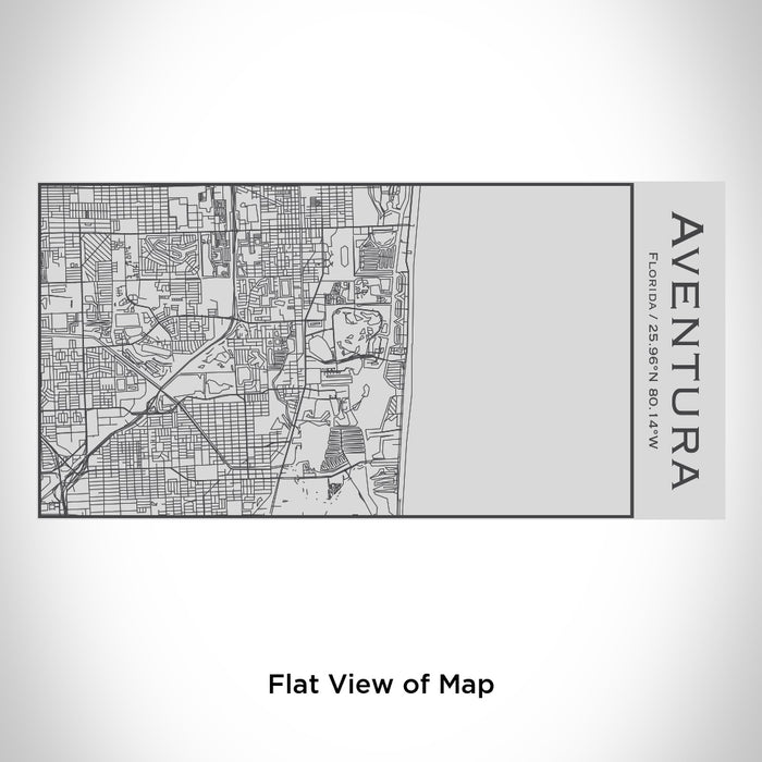 Rendered View of Aventura Florida Map Engraving on 17oz Stainless Steel Insulated Cola Bottle