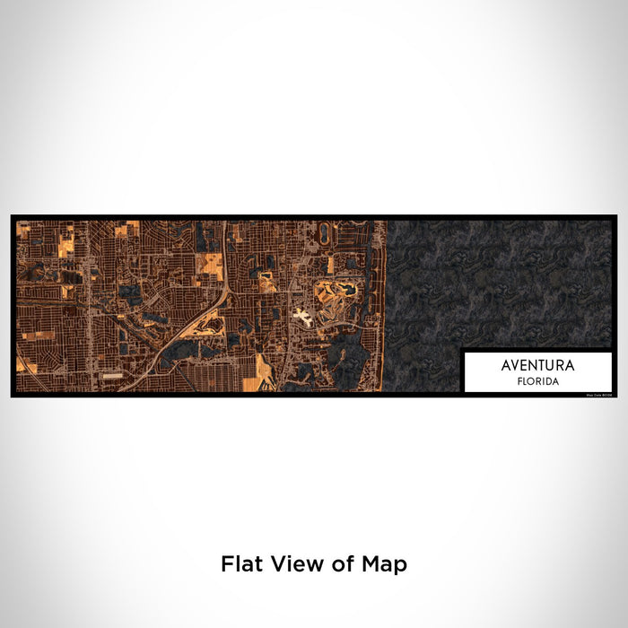 Flat View of Map Custom Aventura Florida Map Enamel Mug in Ember