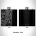 Rendered View of Aventura Florida Map Engraving on 6oz Stainless Steel Flask in Black
