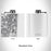 Rendered View of Aventura Florida Map Engraving on 6oz Stainless Steel Flask in White