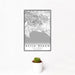 12x18 Avila Beach California Map Print Portrait Orientation in Classic Style With Small Cactus Plant in White Planter