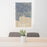 24x36 Avila Beach California Map Print Portrait Orientation in Afternoon Style Behind 2 Chairs Table and Potted Plant