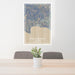 24x36 Avila Beach California Map Print Portrait Orientation in Afternoon Style Behind 2 Chairs Table and Potted Plant