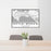 24x36 Avila Beach California Map Print Lanscape Orientation in Classic Style Behind 2 Chairs Table and Potted Plant