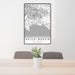 24x36 Avila Beach California Map Print Portrait Orientation in Classic Style Behind 2 Chairs Table and Potted Plant