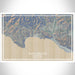 Avila Beach California Map Print Landscape Orientation in Afternoon Style With Shaded Background