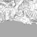 Avila Beach California Map Print in Classic Style Zoomed In Close Up Showing Details