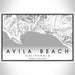 Avila Beach California Map Print Landscape Orientation in Classic Style With Shaded Background