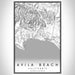 Avila Beach California Map Print Portrait Orientation in Classic Style With Shaded Background