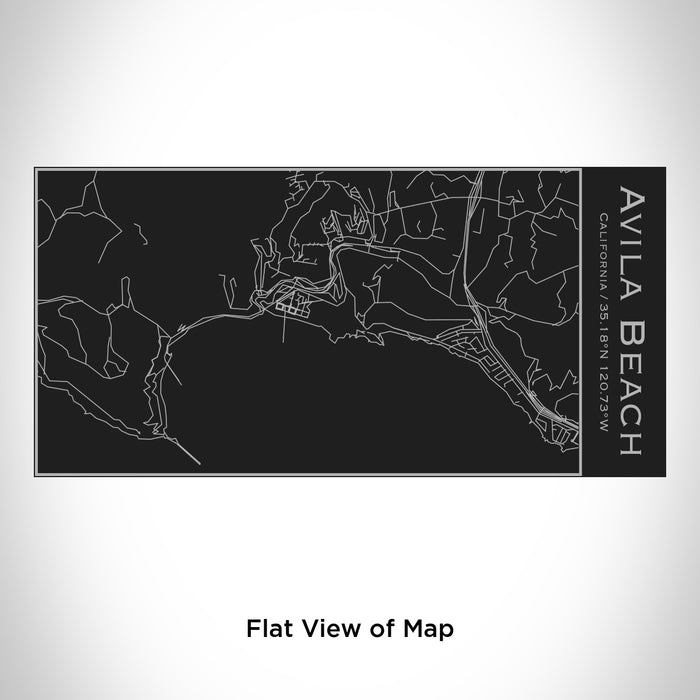 Rendered View of Avila Beach California Map Engraving on 17oz Stainless Steel Insulated Cola Bottle in Black