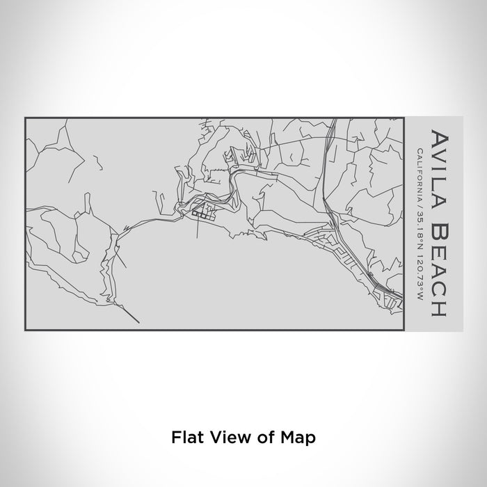 Rendered View of Avila Beach California Map Engraving on 17oz Stainless Steel Insulated Cola Bottle