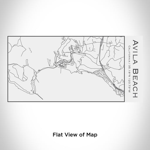Rendered View of Avila Beach California Map Engraving on 17oz Stainless Steel Insulated Cola Bottle in White