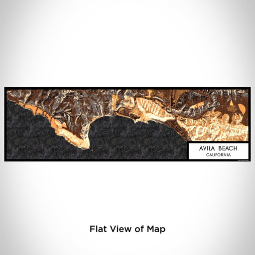 Flat View of Map Custom Avila Beach California Map Enamel Mug in Ember