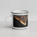 Left View Custom Avila Beach California Map Enamel Mug in Ember