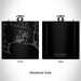 Rendered View of Avila Beach California Map Engraving on 6oz Stainless Steel Flask in Black