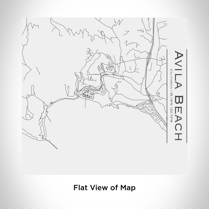 Rendered View of Avila Beach California Map Engraving on 17oz Stainless Steel Insulated Tumbler in White