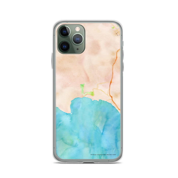 Custom iPhone 11 Pro Avila Beach California Map Phone Case in Watercolor