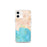 Custom iPhone 12 mini Avila Beach California Map Phone Case in Watercolor