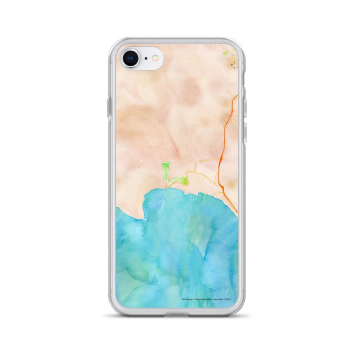 Custom iPhone SE Avila Beach California Map Phone Case in Watercolor