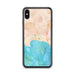 Custom iPhone XS Max Avila Beach California Map Phone Case in Watercolor