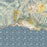 Avila Beach California Map Print in Woodblock Style Zoomed In Close Up Showing Details