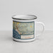 Right View Custom Avila Beach California Map Enamel Mug in Woodblock