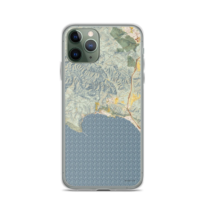 Custom iPhone 11 Pro Avila Beach California Map Phone Case in Woodblock