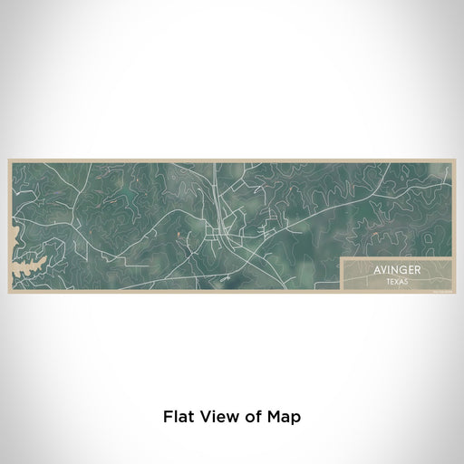 Flat View of Map Custom Avinger Texas Map Enamel Mug in Afternoon