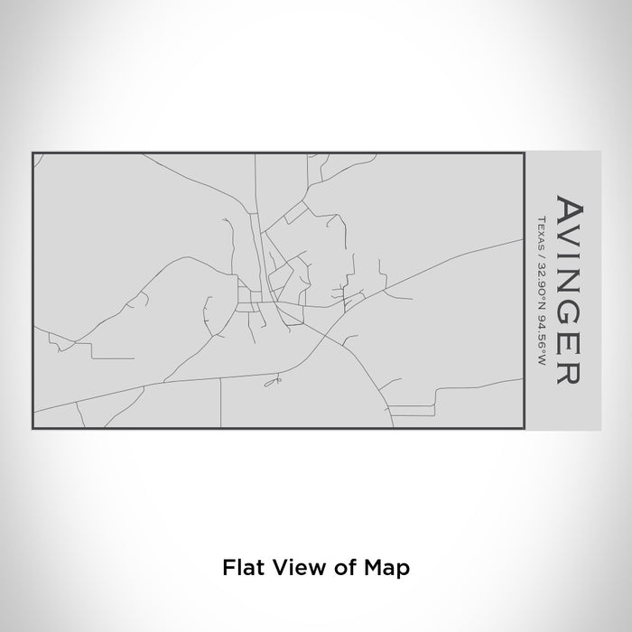 Rendered View of Avinger Texas Map Engraving on 17oz Stainless Steel Insulated Cola Bottle