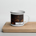 Right View Custom Avinger Texas Map Enamel Mug in Ember