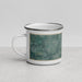 Left View Custom Aviston Illinois Map Enamel Mug in Afternoon
