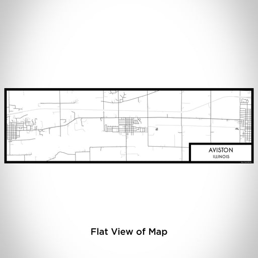 Flat View of Map Custom Aviston Illinois Map Enamel Mug in Classic