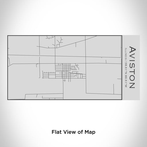 Rendered View of Aviston Illinois Map Engraving on 17oz Stainless Steel Insulated Cola Bottle