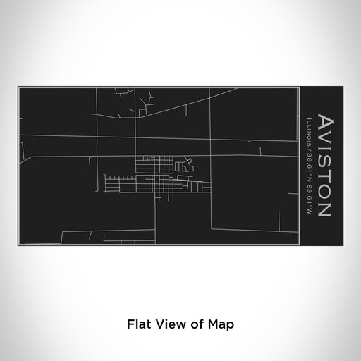 Rendered View of Aviston Illinois Map Engraving on 17oz Stainless Steel Insulated Cola Bottle in Black
